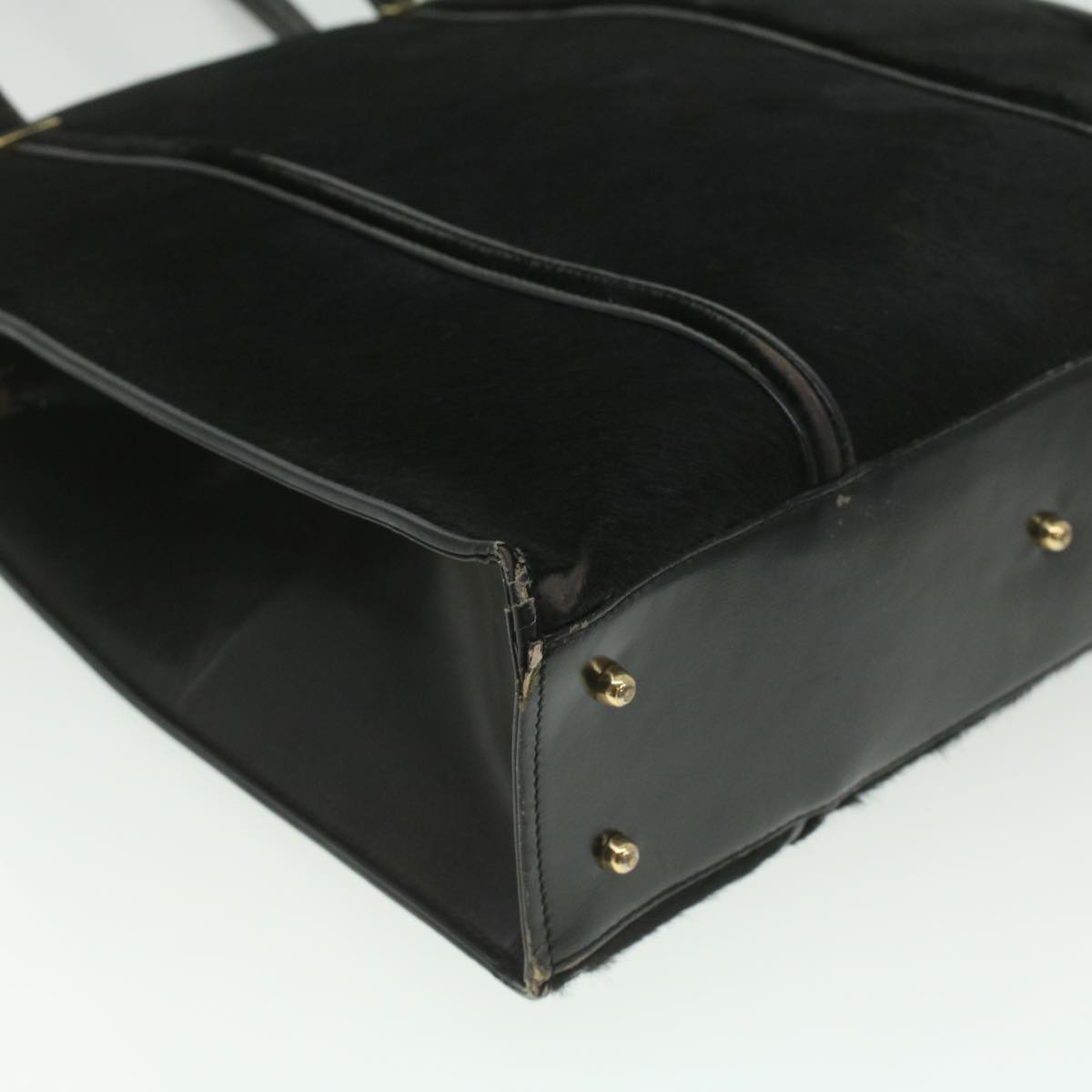 GUCCI Shoulder Bag Unborn Calf SkinLeather Black 002 406 0425  ti932