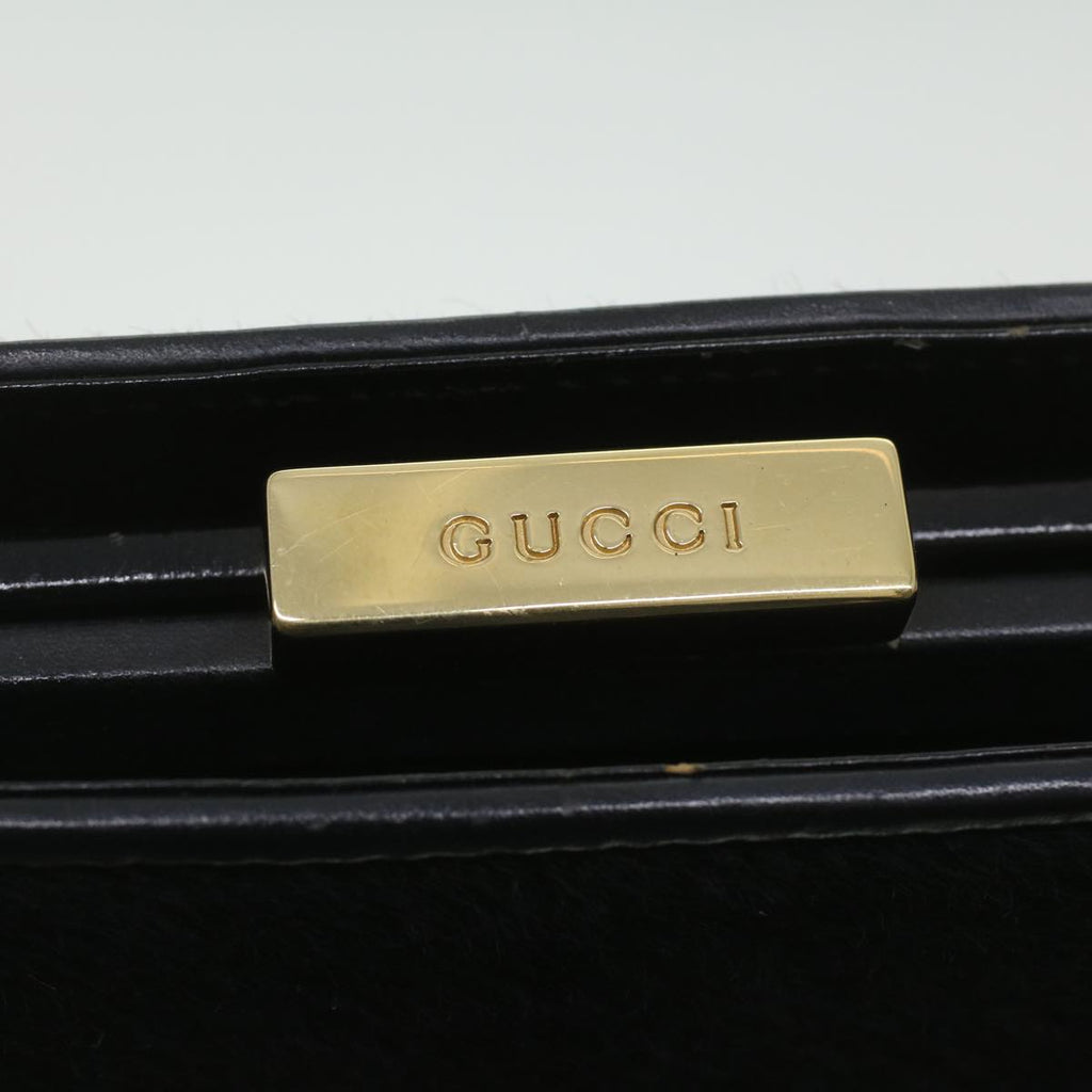 GUCCI Shoulder Bag Unborn Calf SkinLeather Black 002 406 0425  ti932