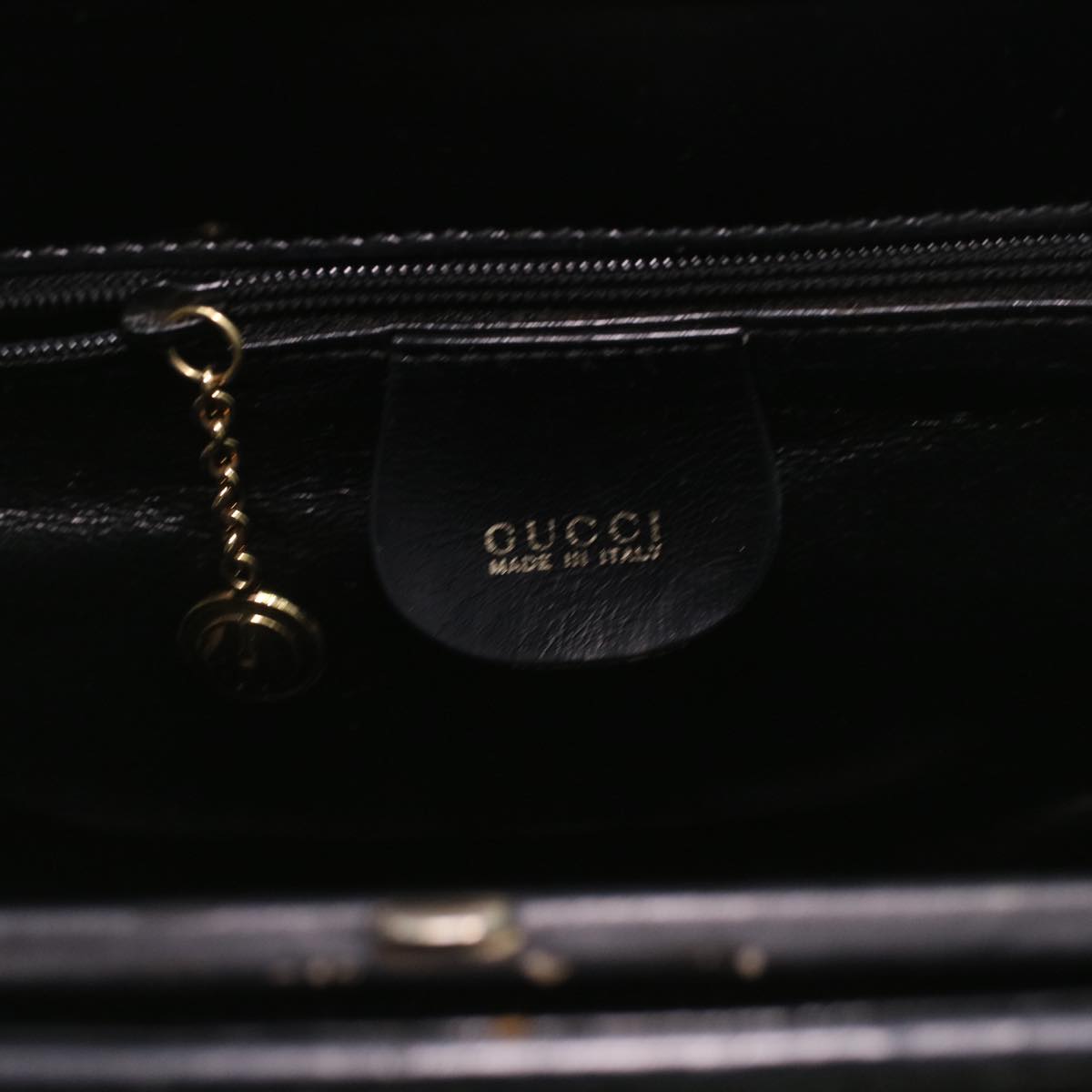 GUCCI Shoulder Bag Unborn Calf SkinLeather Black 002 406 0425  ti932