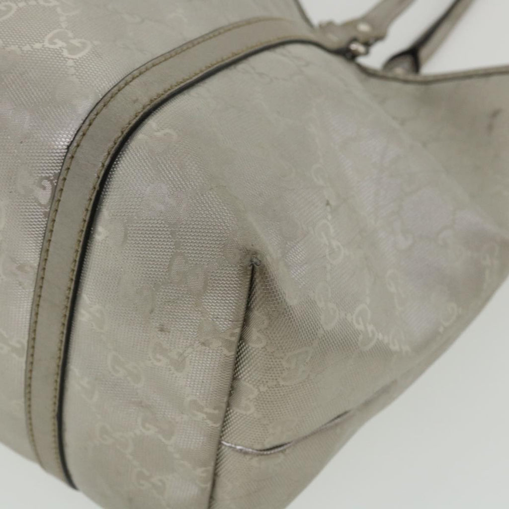 GUCCI GG Canvas Shoulder Bag Silver 197953  tp598
