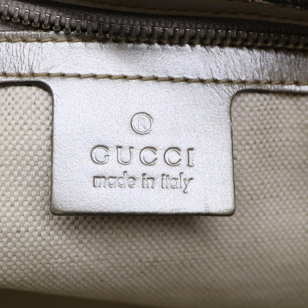 GUCCI GG Canvas Shoulder Bag Silver 197953  tp598