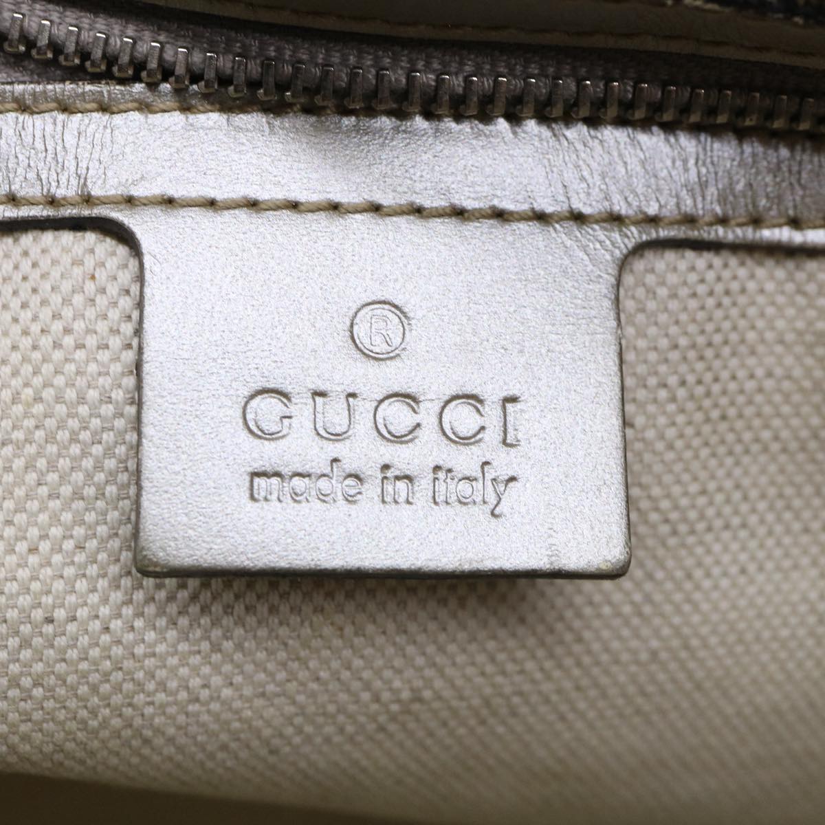 GUCCI GG Canvas Shoulder Bag Silver 197953  tp598