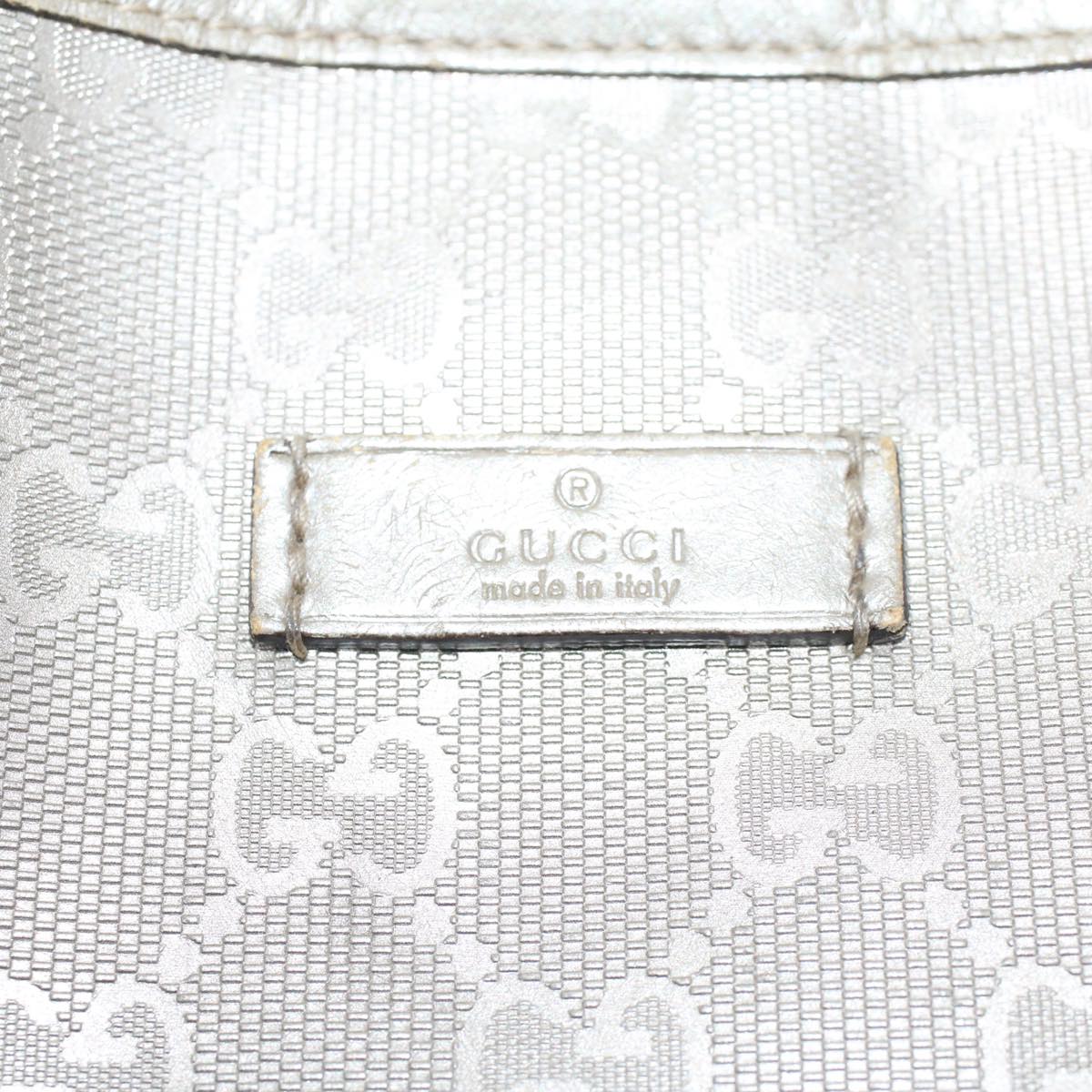 GUCCI GG Canvas Shoulder Bag Silver 197953  uy130