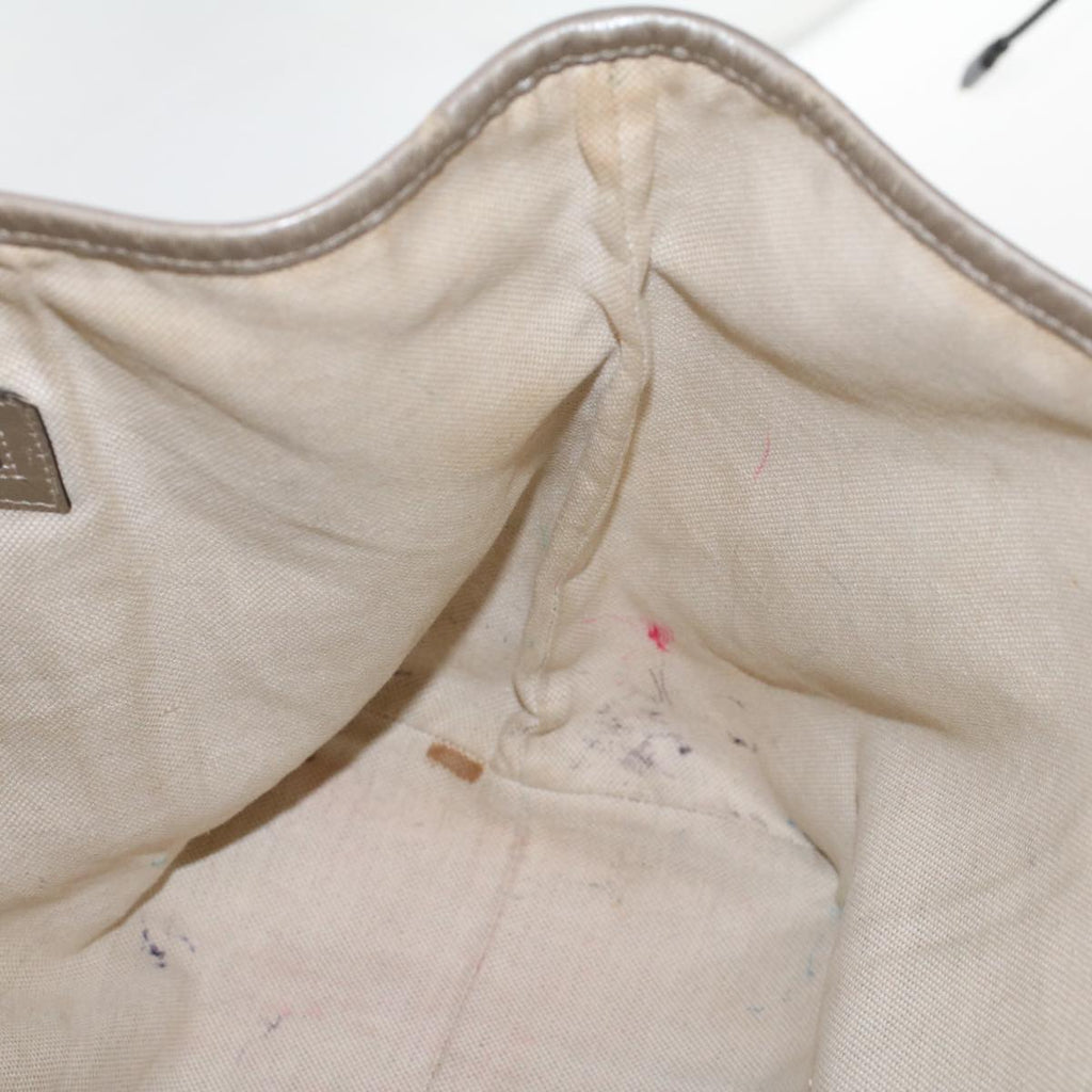 GUCCI GG Canvas Shoulder Bag Silver 197953  uy130
