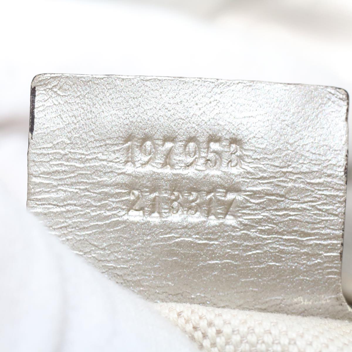 GUCCI GG Canvas Shoulder Bag Silver 197953  uy130