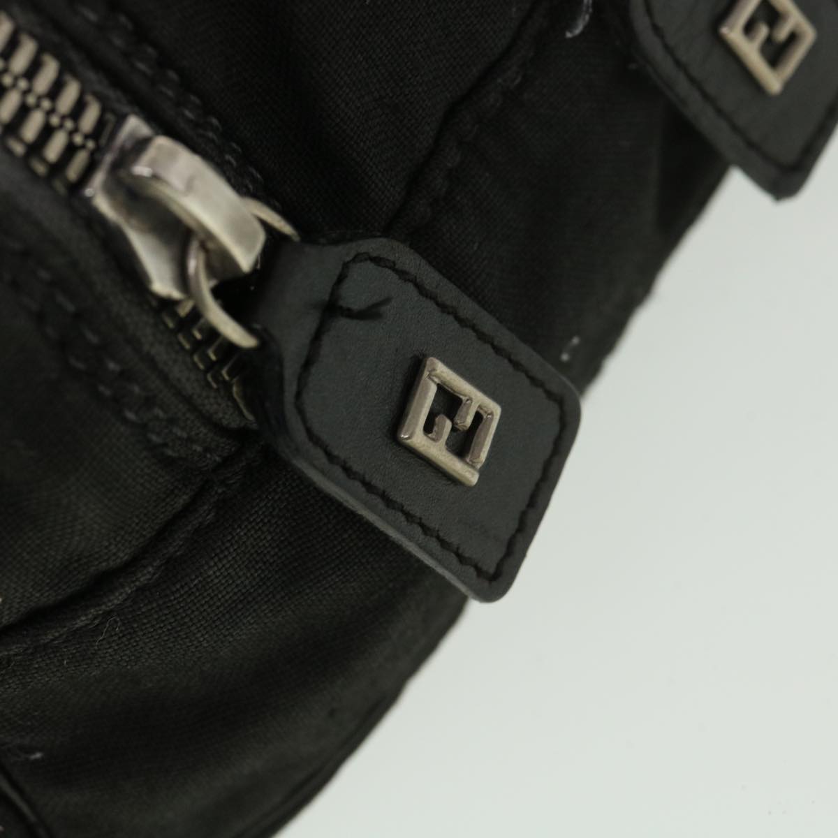FENDI Hand Bag Canvas Black  yb063