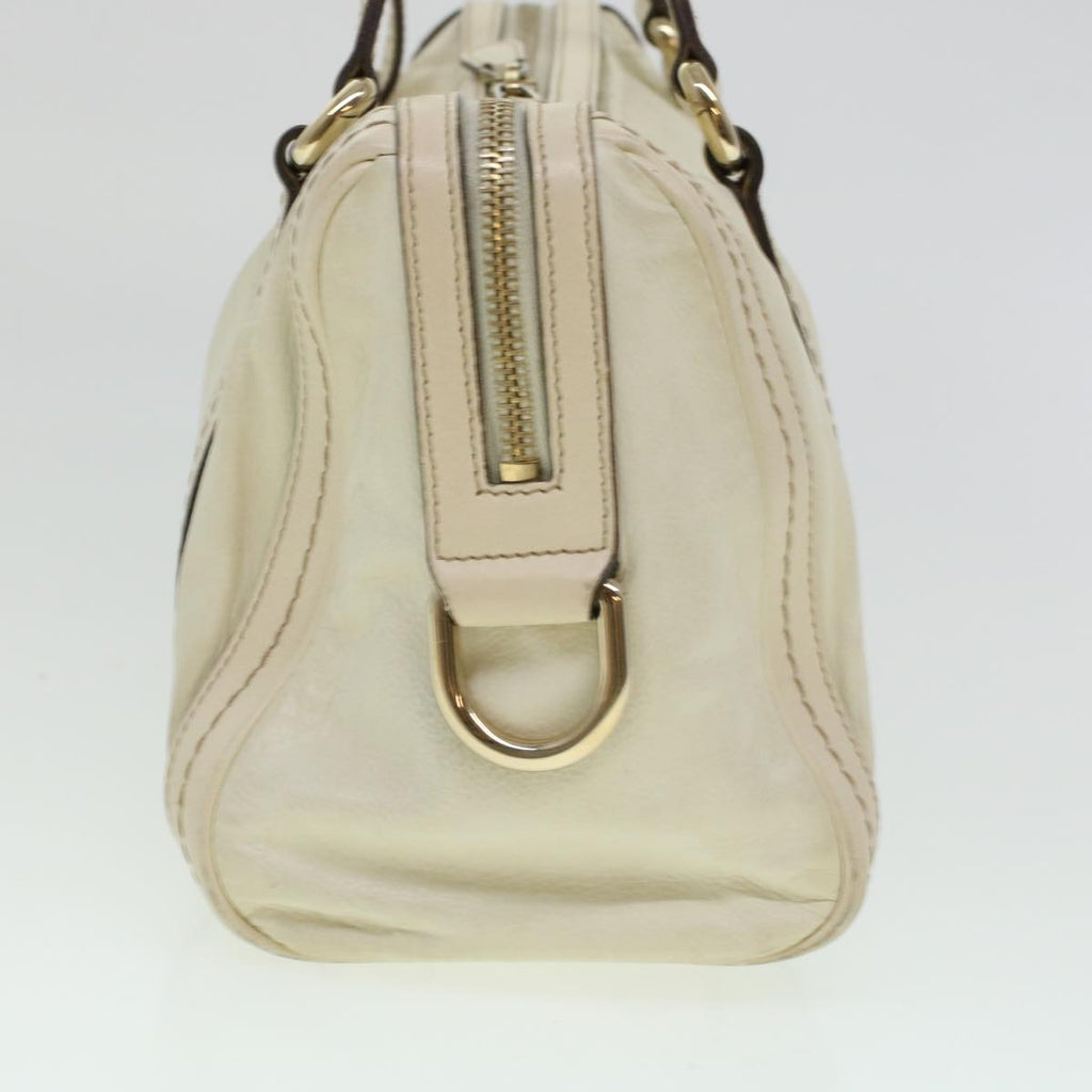 GUCCI Boston Bag Leather White 181487  yb122