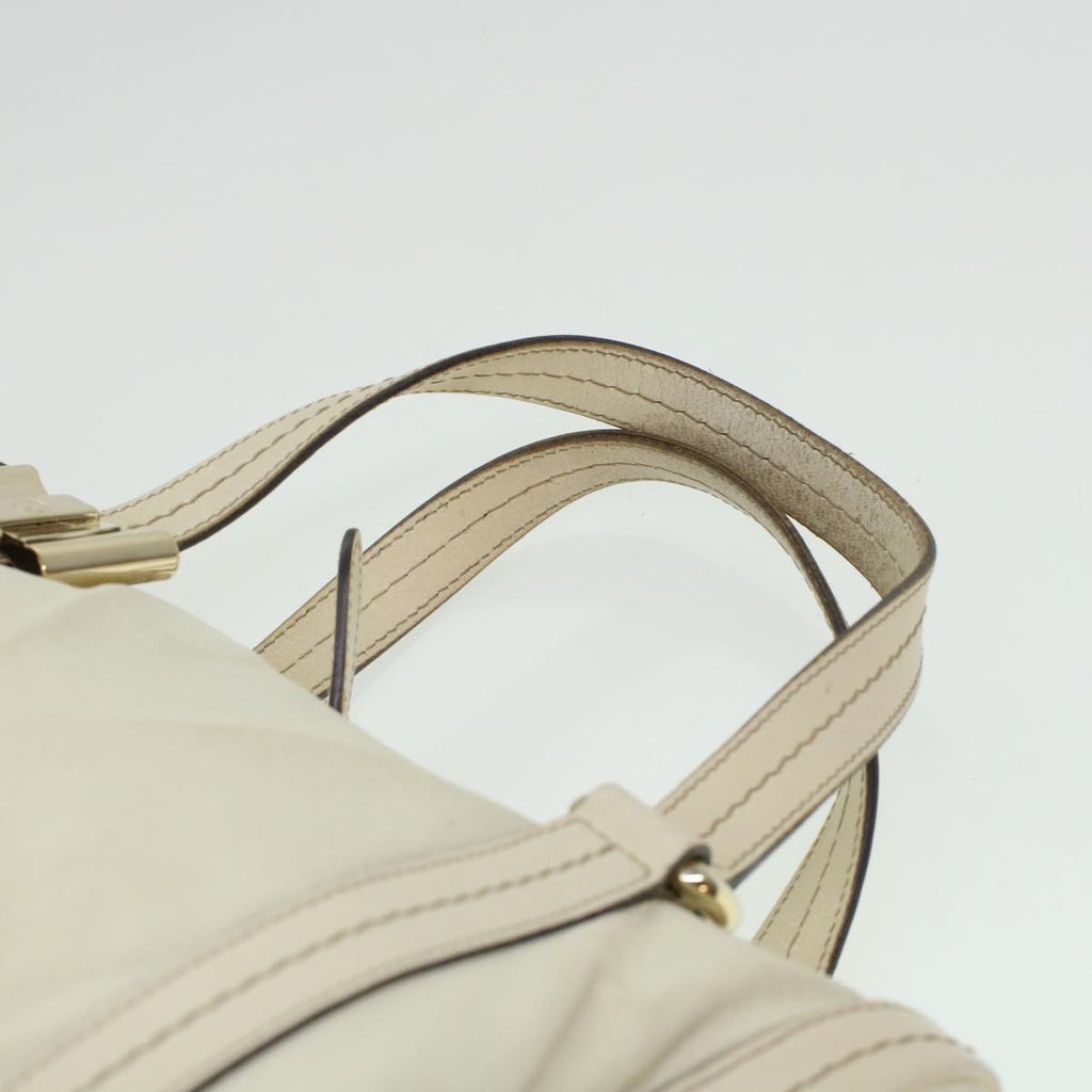 GUCCI Boston Bag Leather White 181487  yb122