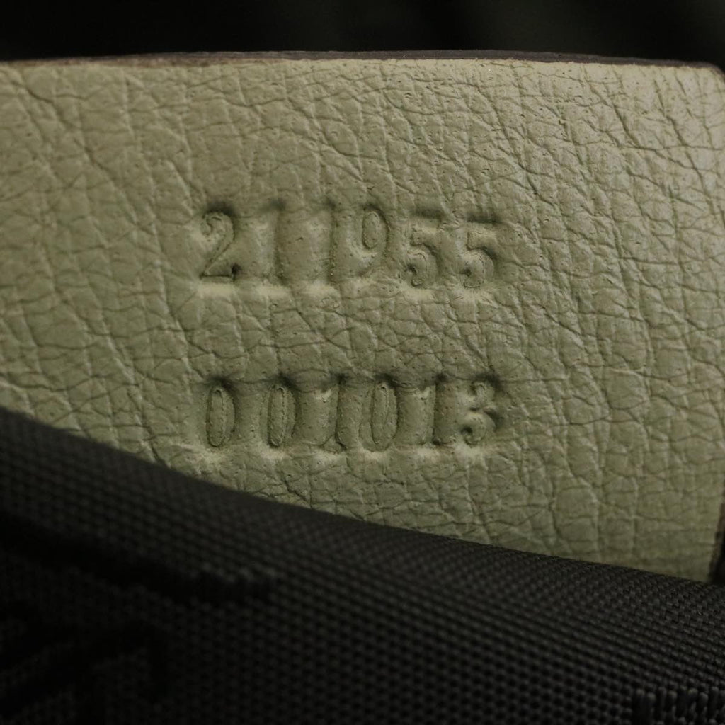GUCCI GG Canvas Tote Bag Fringe Beige Green  yk3822