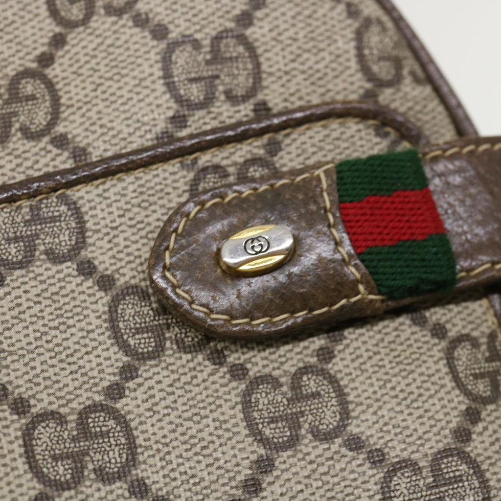 GUCCI GG Canvas Web Sherry Line Shoulder Bag Beige Red Green  yk5378