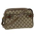 GUCCI GG Canvas Web Sherry Line Shoulder Bag Beige Red Green  yk5378