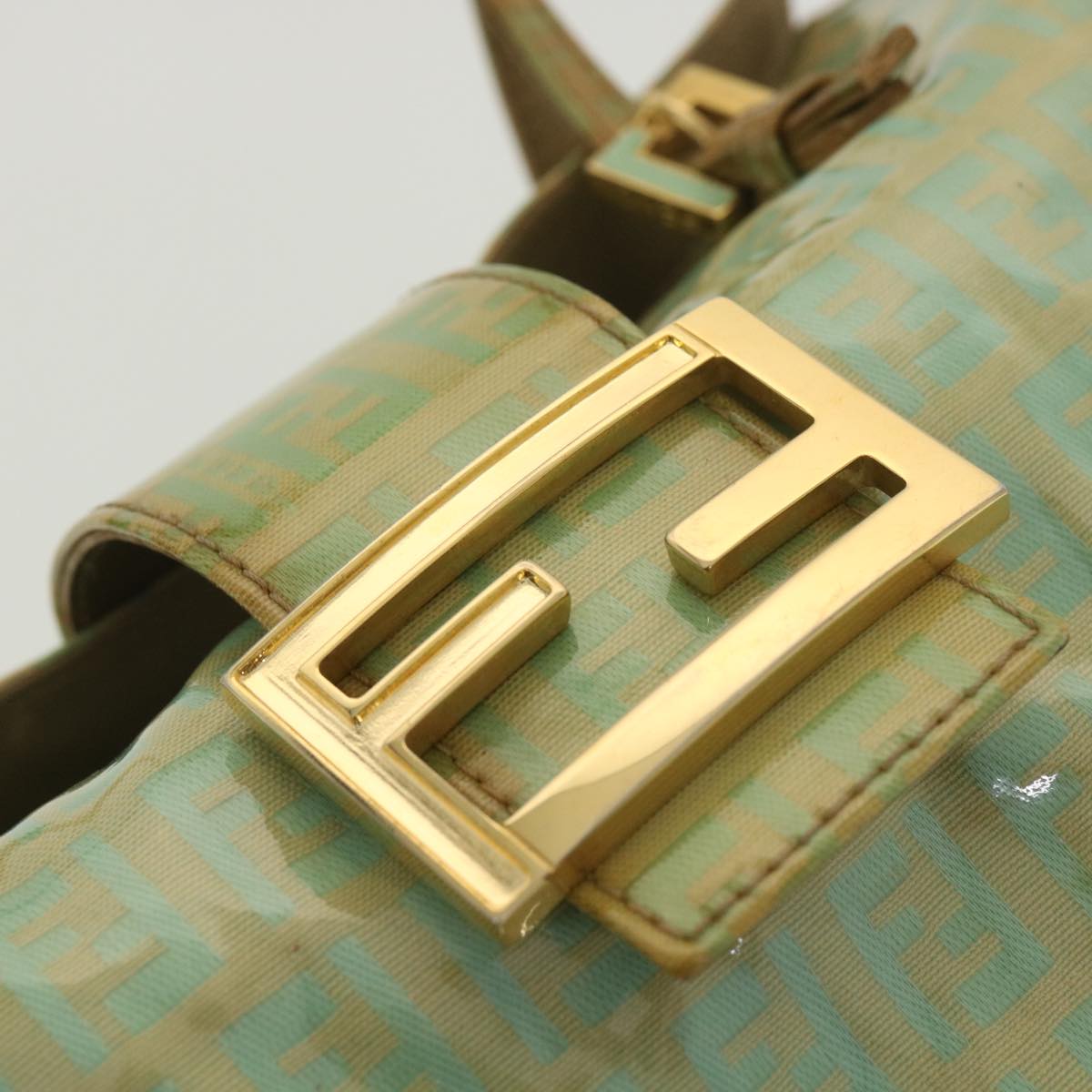 FENDI Zucchino Canvas Hand Bag Blue  yk6199B