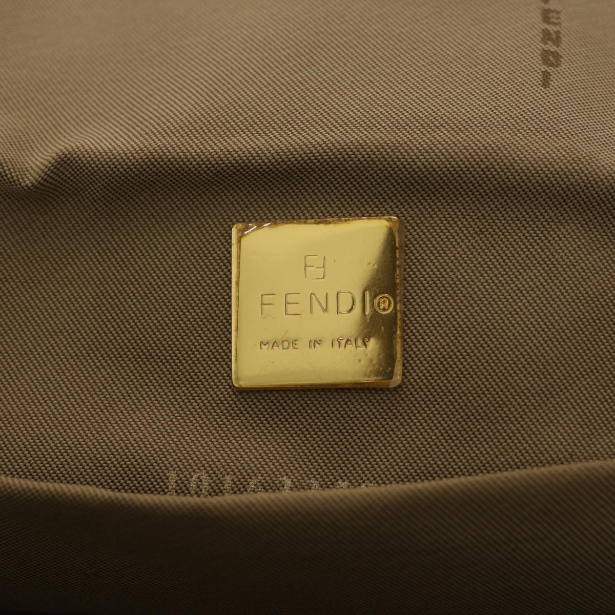 FENDI Zucchino Canvas Hand Bag Blue  yk6199B