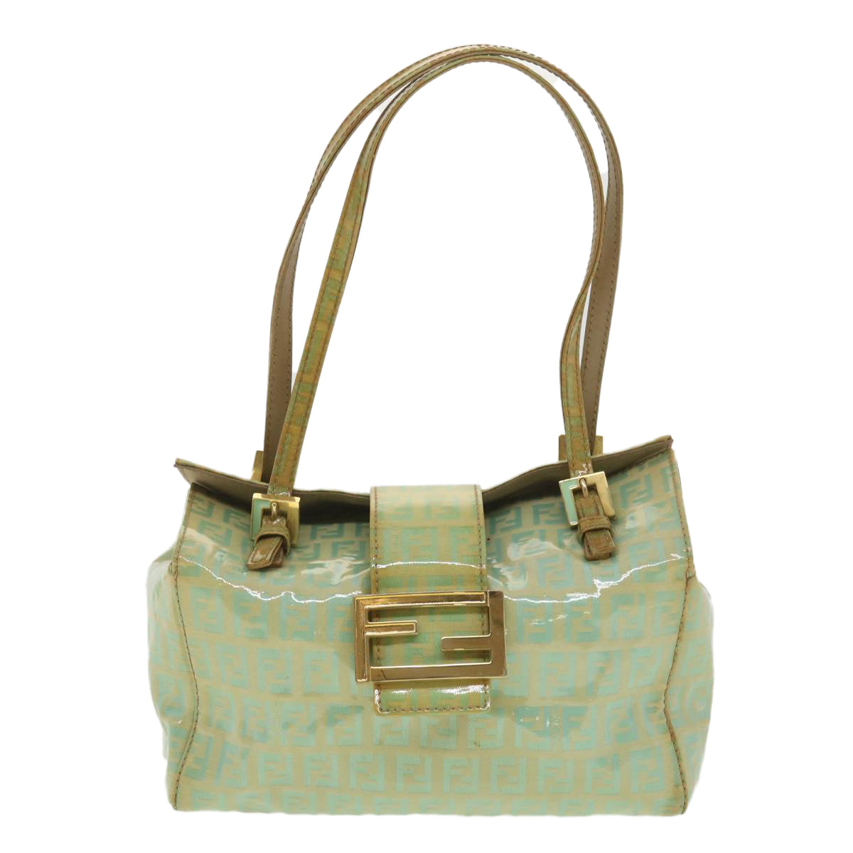 FENDI Zucchino Canvas Hand Bag Blue  yk6199B
