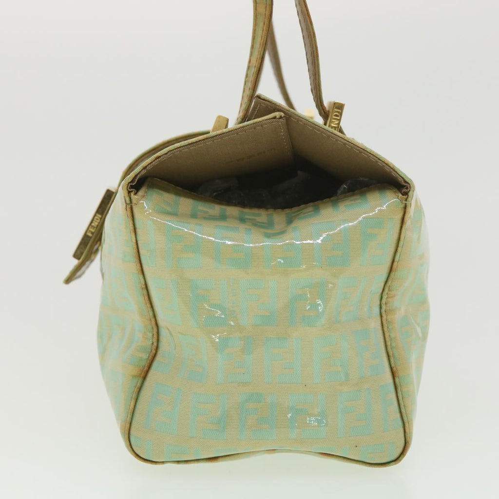 FENDI Zucchino Canvas Hand Bag Blue  yk6199B