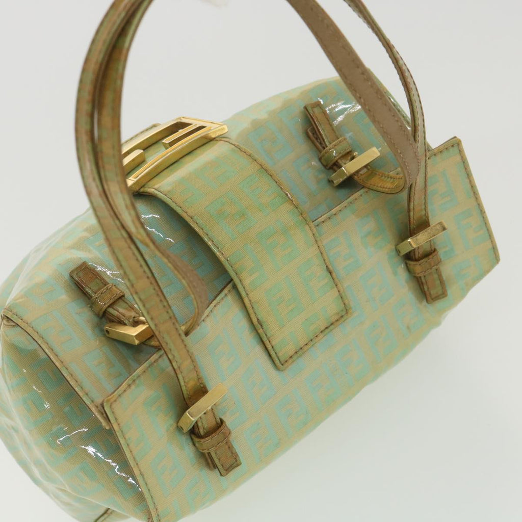 FENDI Zucchino Canvas Hand Bag Blue  yk6199B