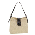 FENDI Zucca Canvas Mamma Baguette Shoulder Bag Beige  yk7171