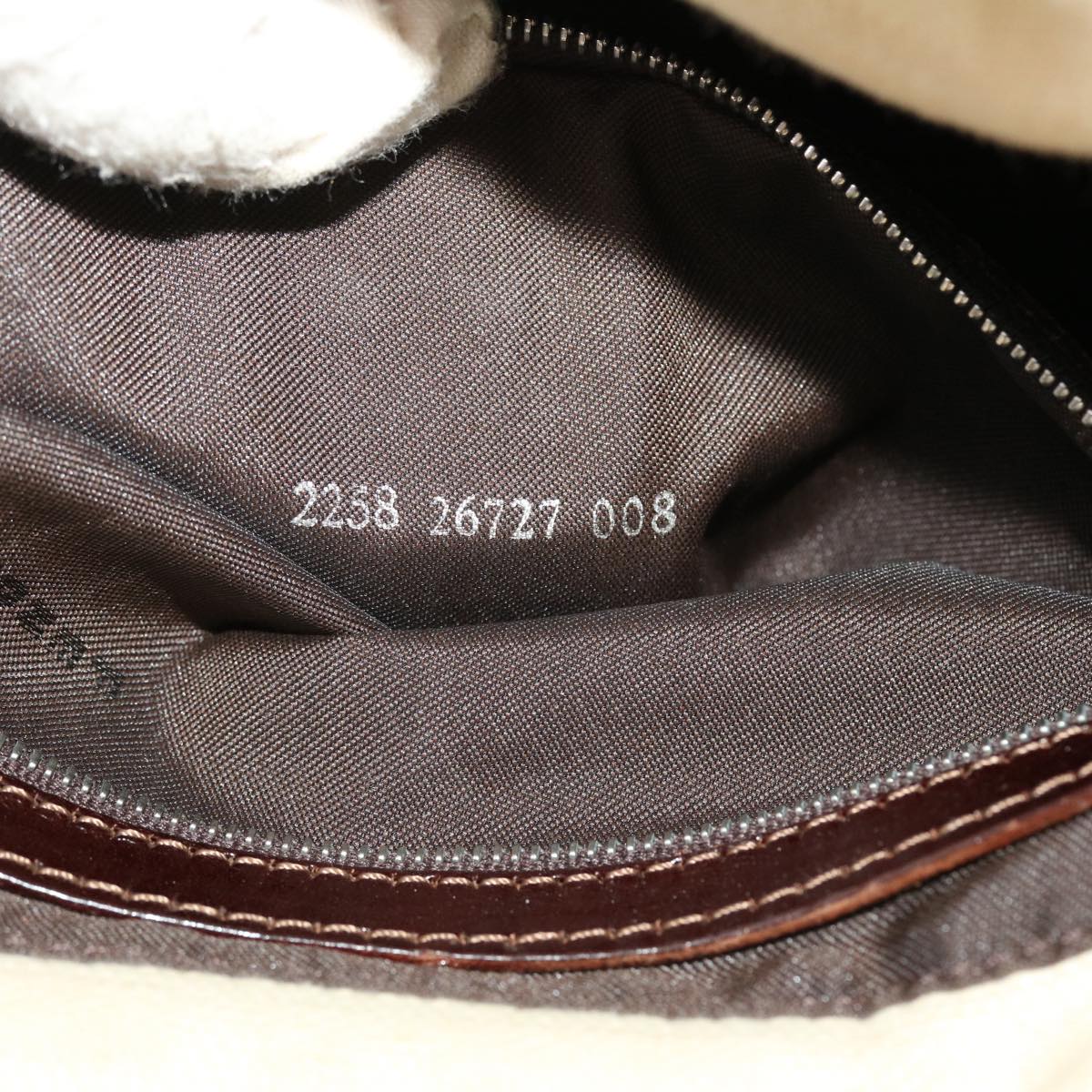FENDI Zucca Canvas Mamma Baguette Shoulder Bag Beige  yk7171