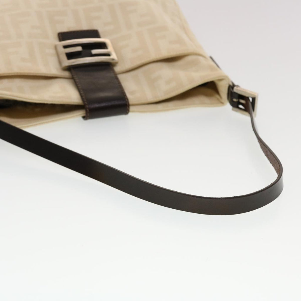 FENDI Zucca Canvas Mamma Baguette Shoulder Bag Beige  yk7171