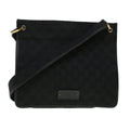 GUCCI GG Canvas Shoulder Bag Black 91762  yk7260
