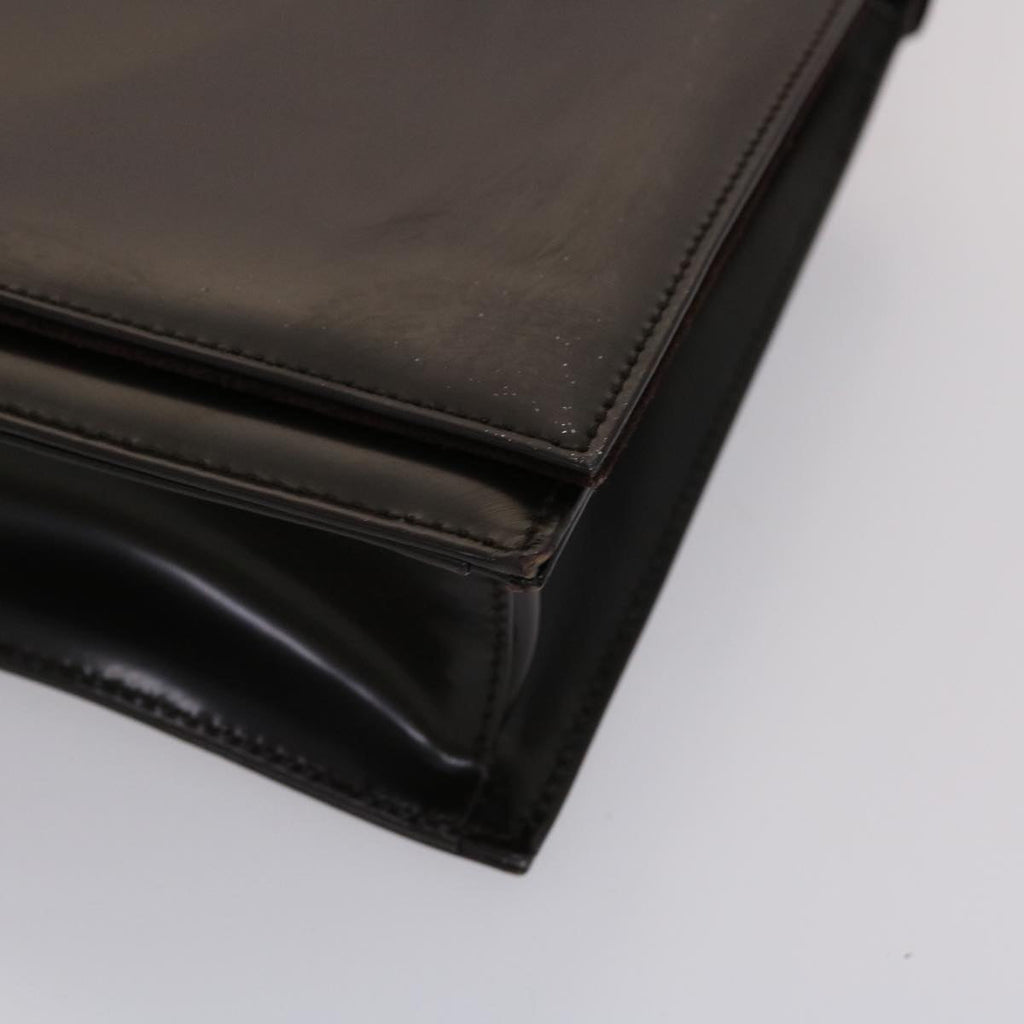 GUCCI Shoulder Bag Patent leather Brown  yk7420