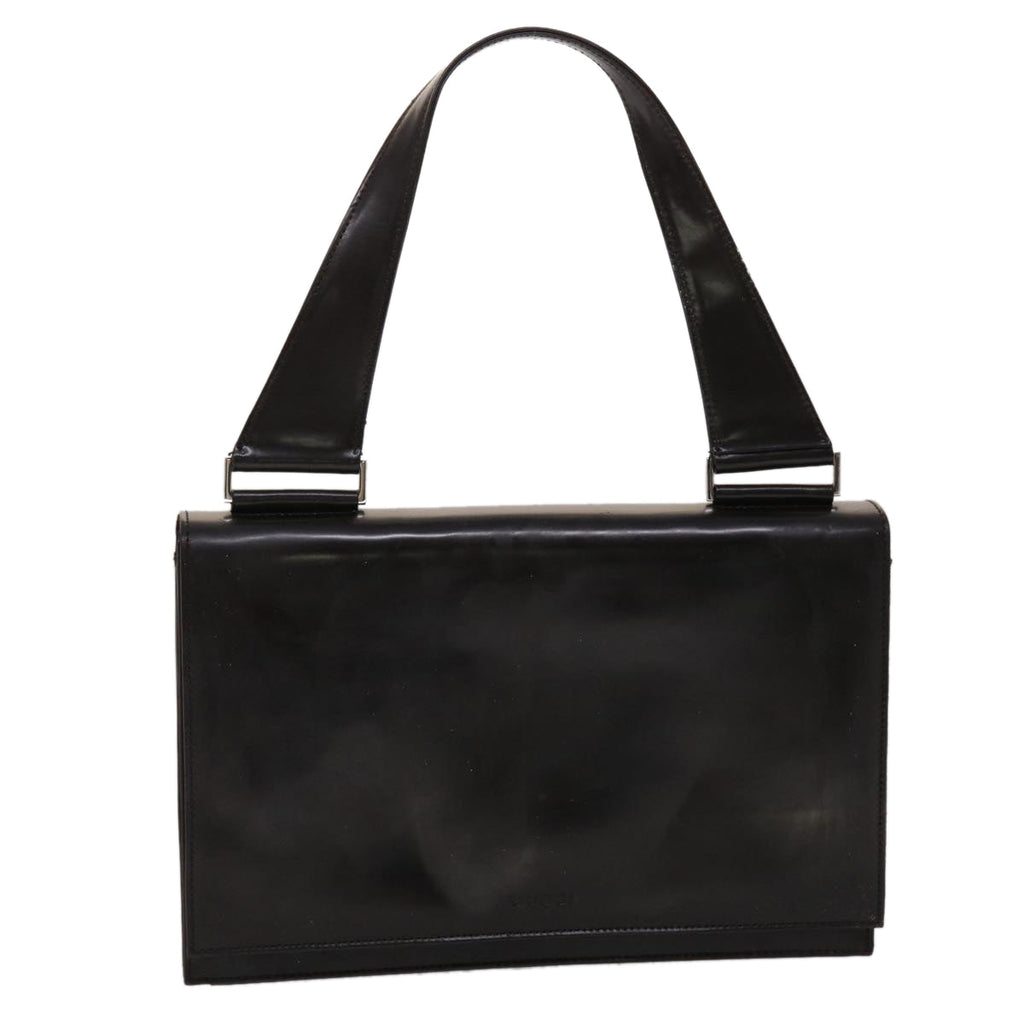 GUCCI Shoulder Bag Patent leather Brown  yk7420