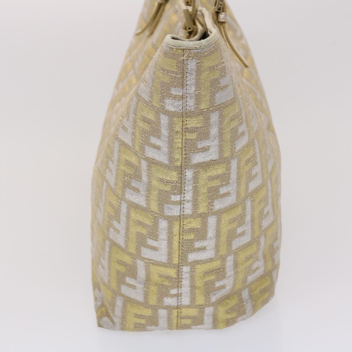 FENDI Zucca Canvas Tote Bag Gold Tone  yk7698B