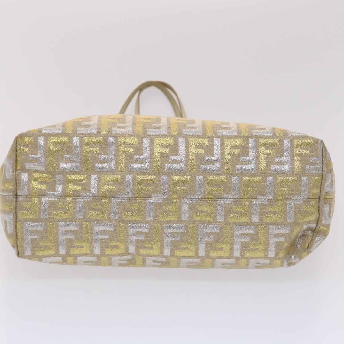 FENDI Zucca Canvas Tote Bag Gold Tone  yk7698B