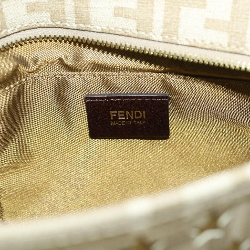 FENDI Zucca Canvas Star Tote Bag Gold Tone Auth yk7700B