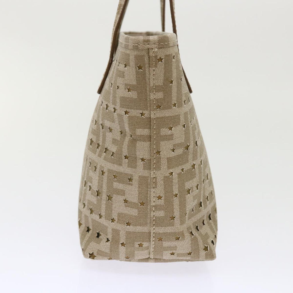 FENDI Zucca Canvas Star Tote Bag Gold Tone  yk7700B
