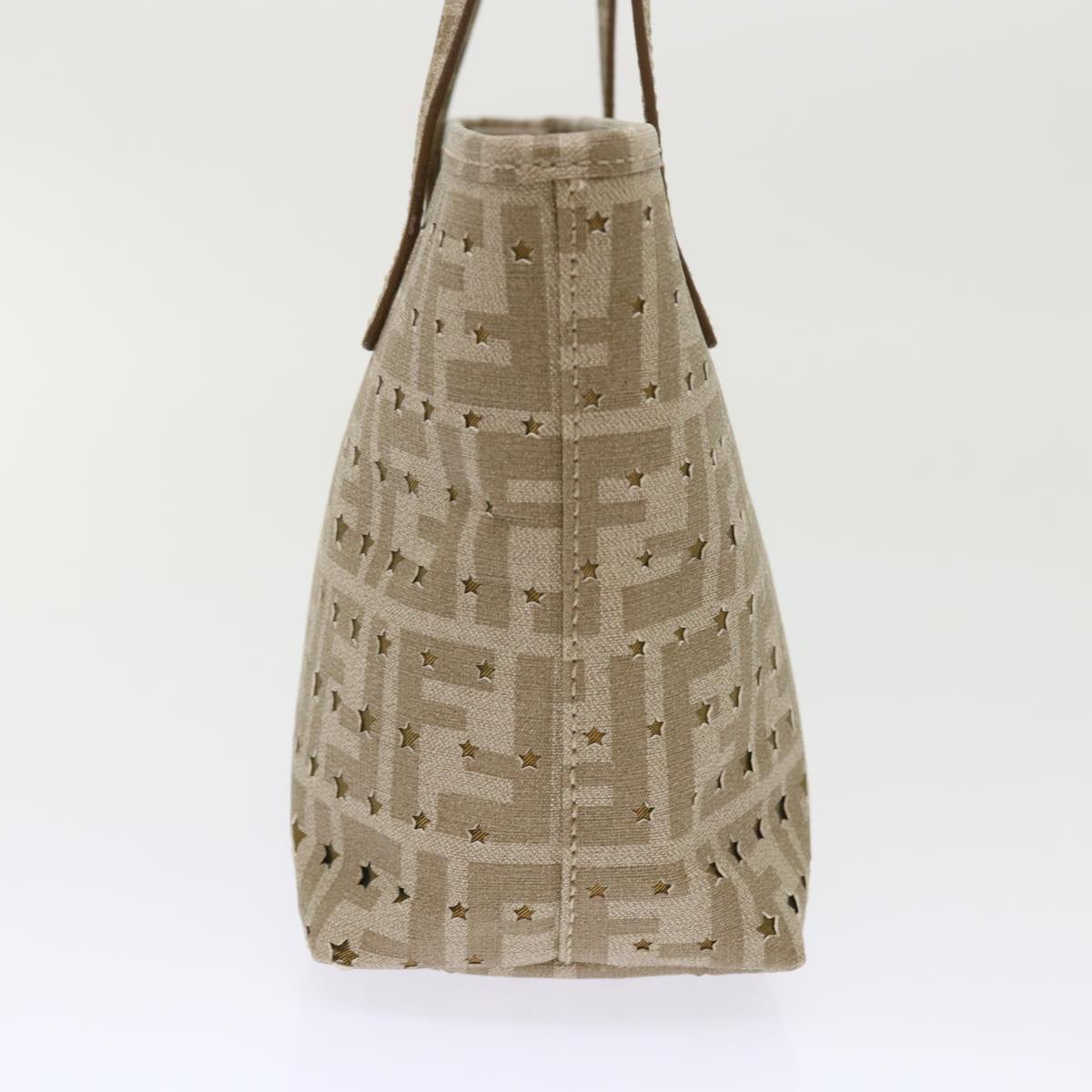 FENDI Zucca Canvas Star Tote Bag Gold Tone  yk7700B