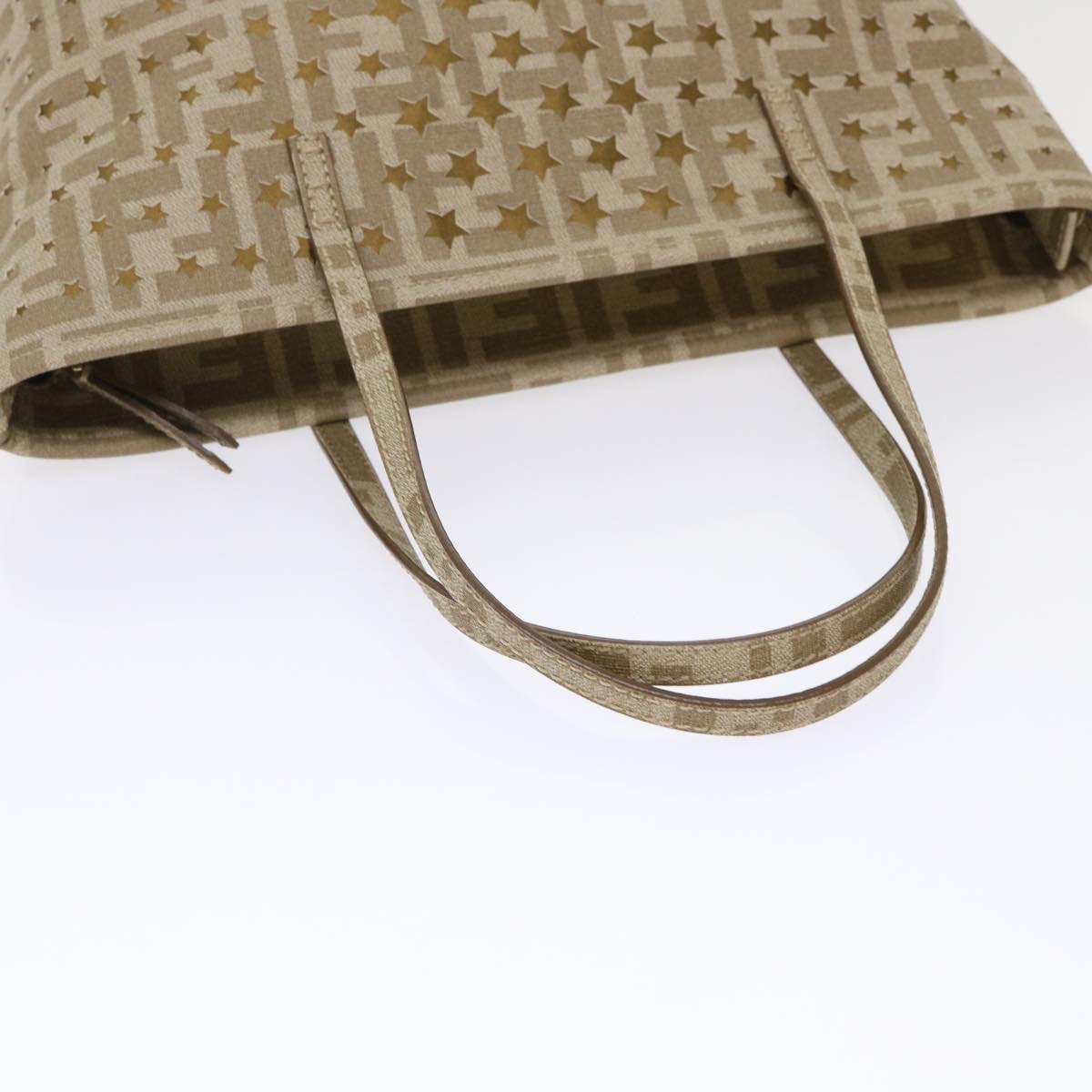 FENDI Zucca Canvas Star Tote Bag Gold Tone  yk7700B