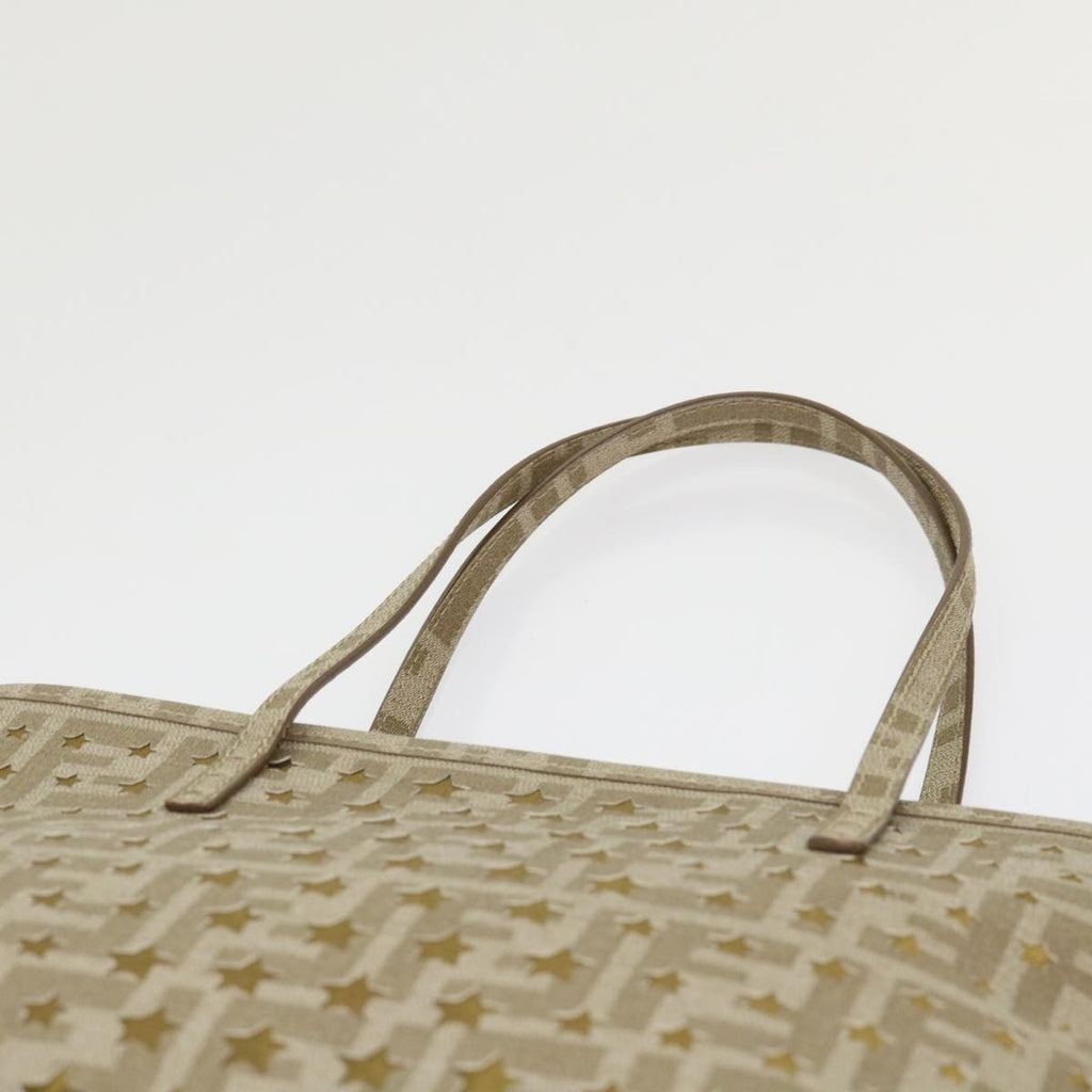 FENDI Zucca Canvas Star Tote Bag Gold Tone  yk7700B
