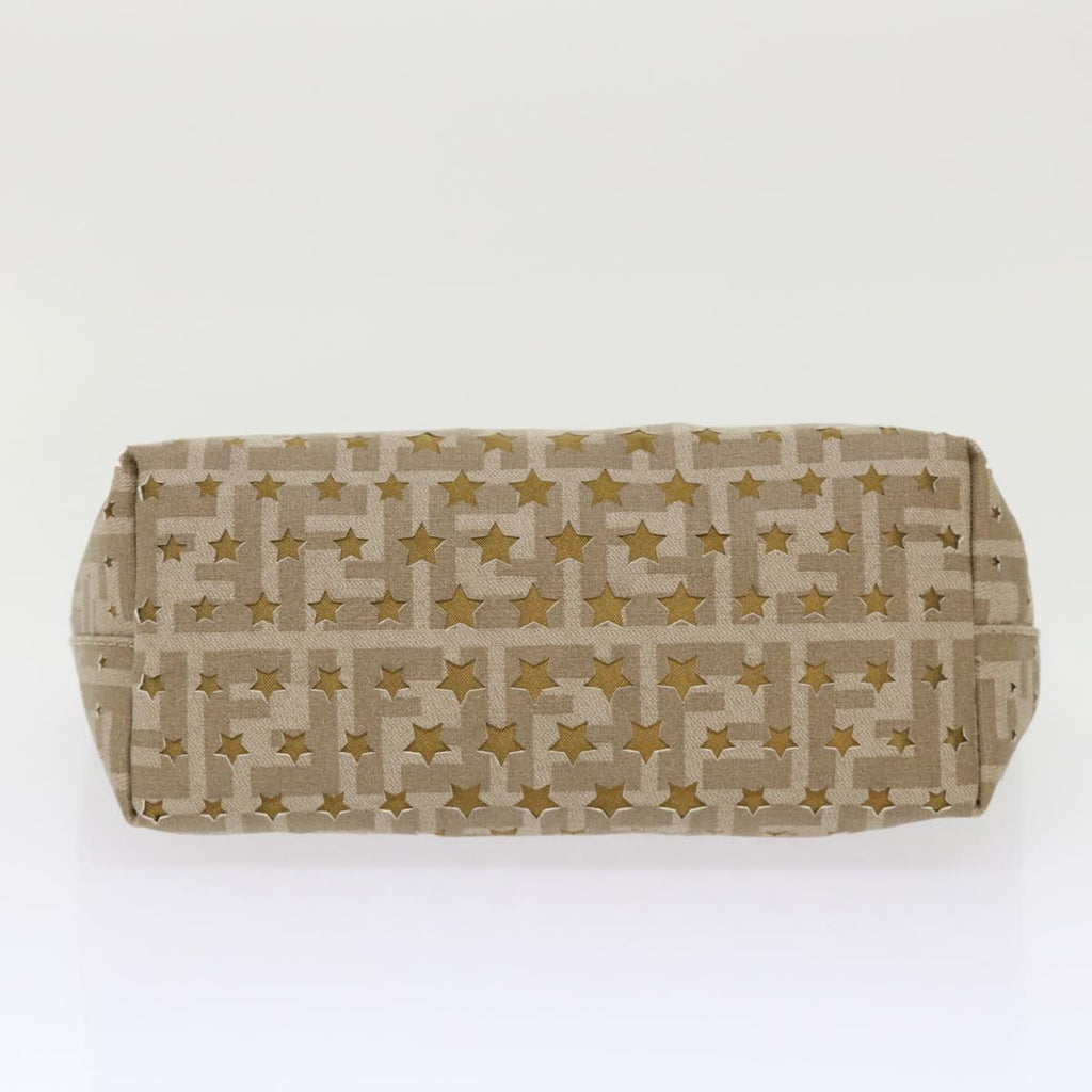 FENDI Zucca Canvas Star Tote Bag Gold Tone  yk7700B