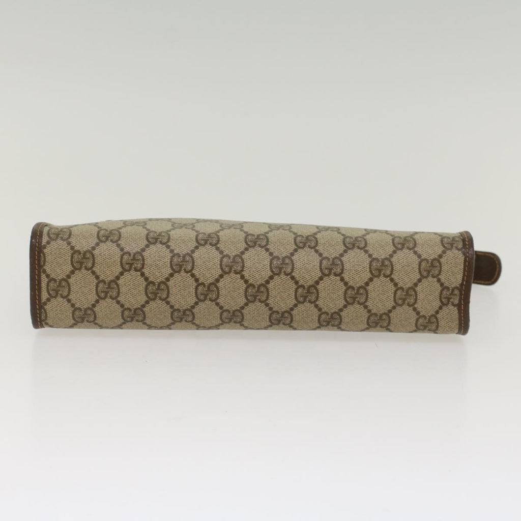 GUCCI GG Canvas Clutch Bag PVC Leather Beige 014.122.6063.4021  yk7734