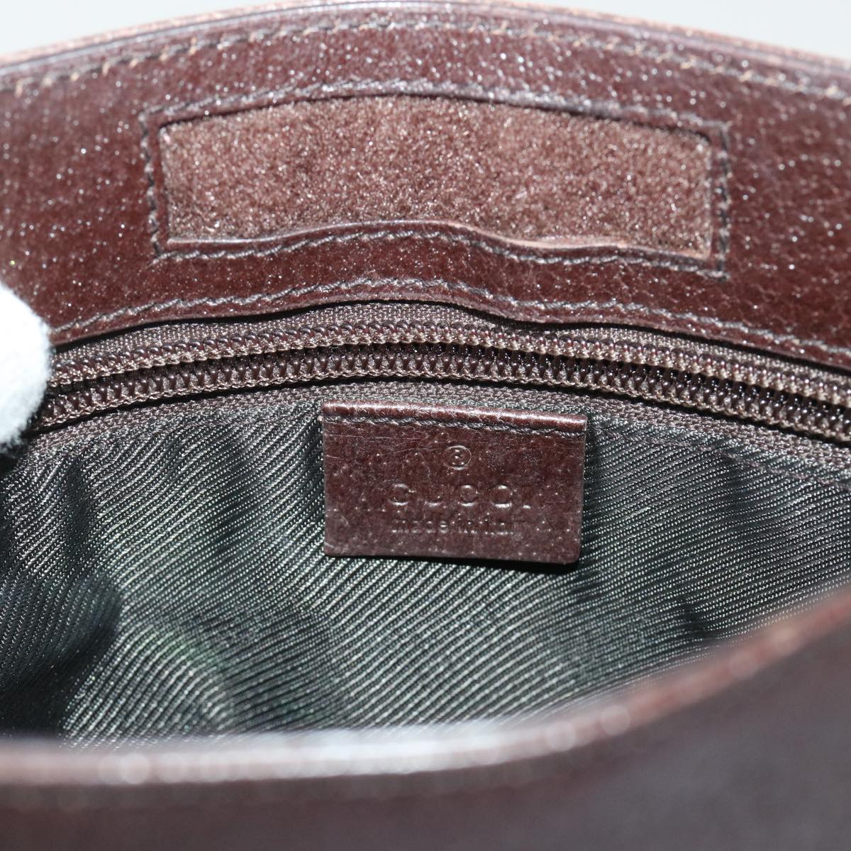 GUCCI GG Canvas Shoulder Bag Leather Beige 27639  yk7751