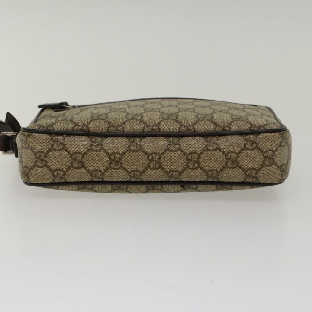 GUCCI GG Canvas Clutch Bag PVC Leather Beige 73956  yk7760