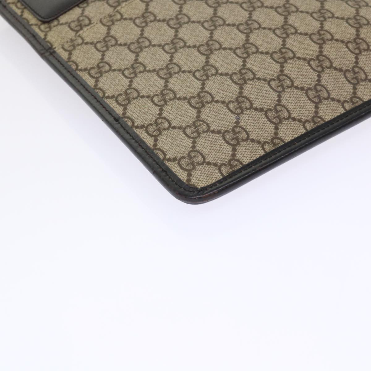 GUCCI GG Canvas Shoulder Bag PVC Leather Beige 27639  yk7766