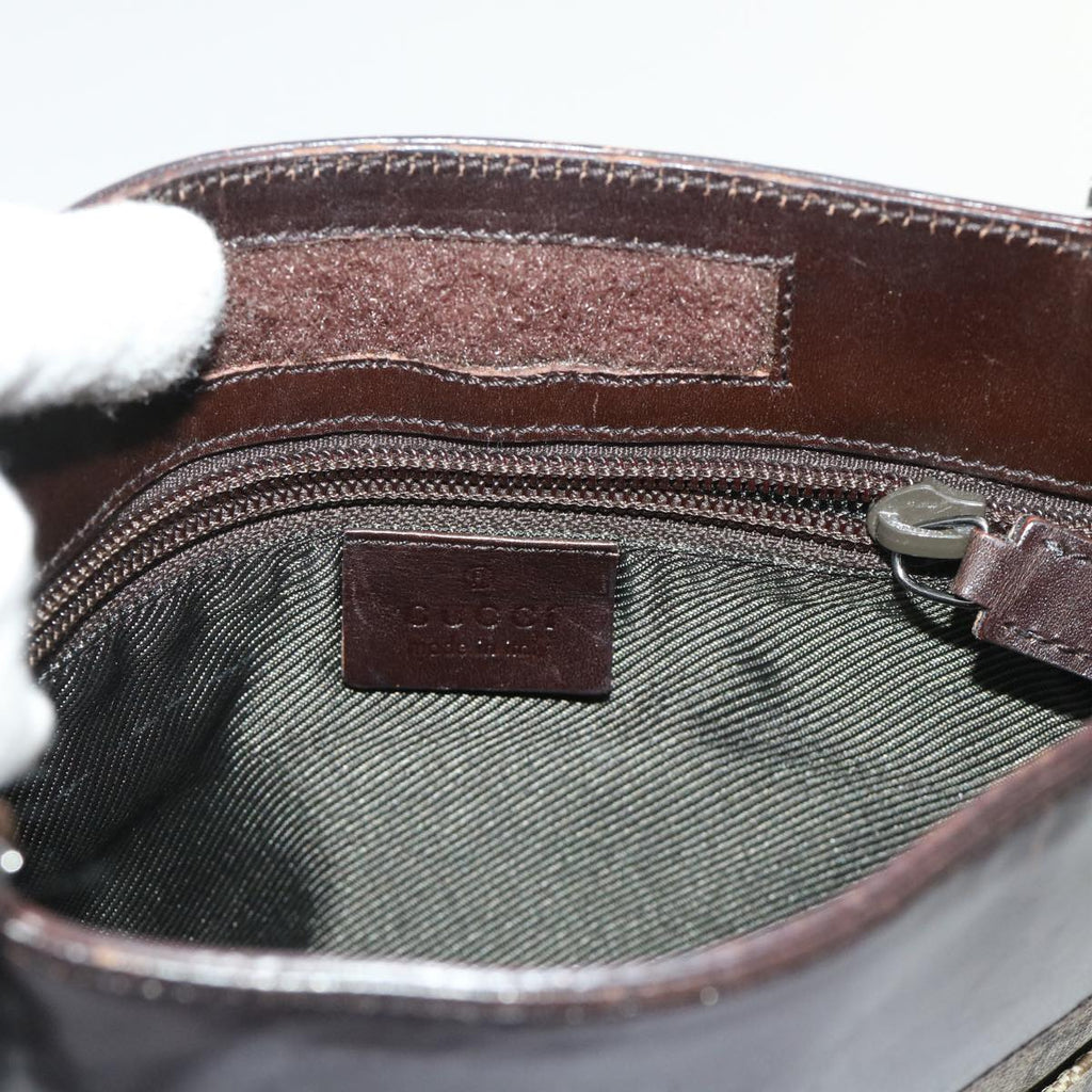 GUCCI GG Canvas Shoulder Bag PVC Leather Beige 27639  yk7766