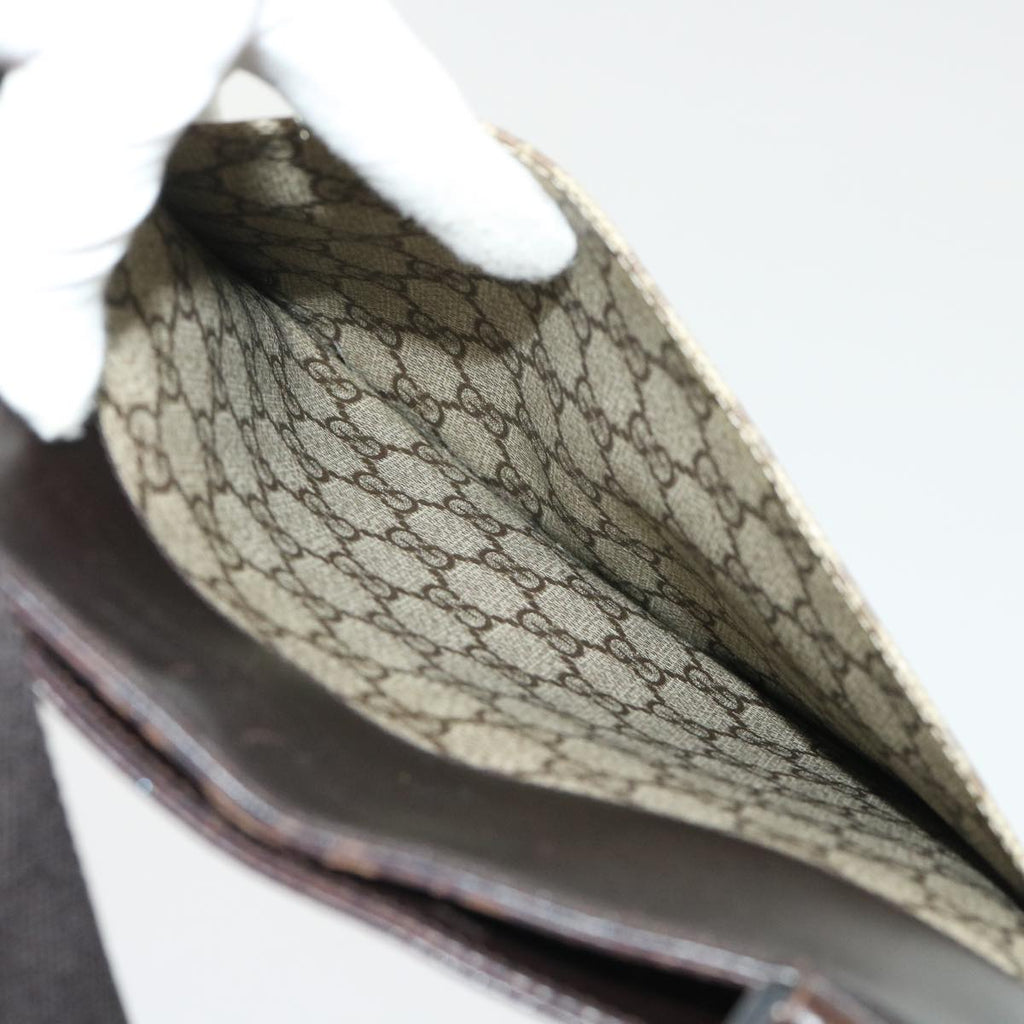 GUCCI GG Canvas Shoulder Bag PVC Leather Beige 27639  yk7766