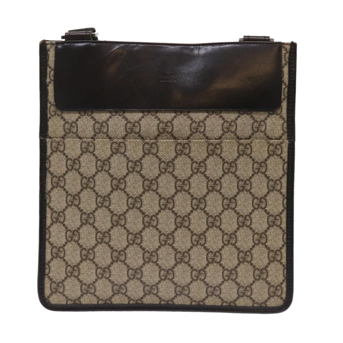 GUCCI GG Canvas Shoulder Bag PVC Leather Beige 27639  yk7766