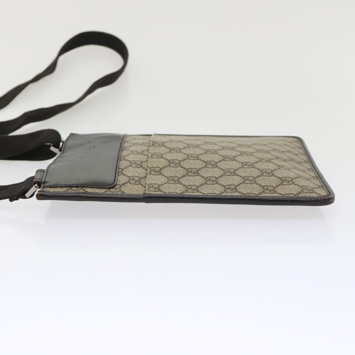 GUCCI GG Canvas Shoulder Bag PVC Leather Beige 27639  yk7766