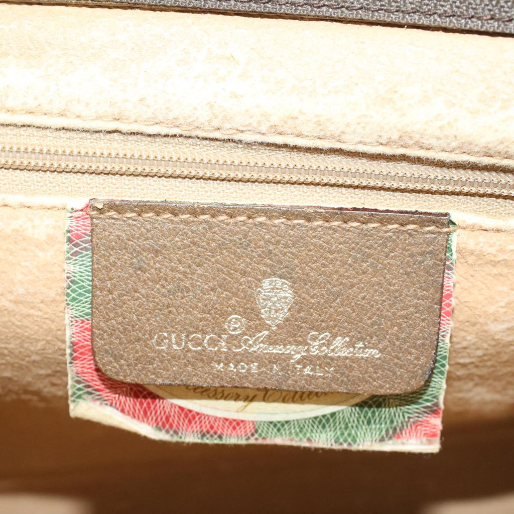 GUCCI GG Canvas Clutch Bag PVC Leather Beige  yk7935B
