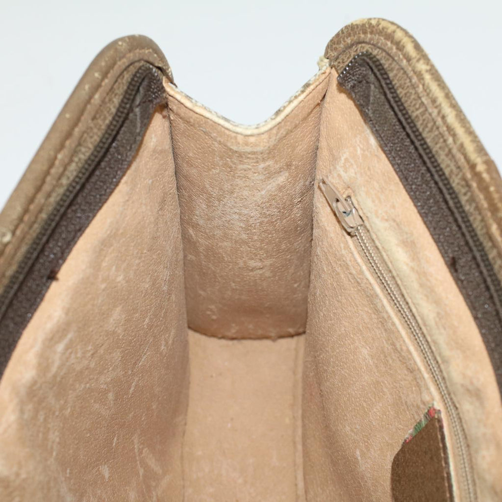 GUCCI GG Canvas Clutch Bag PVC Leather Beige  yk7935B