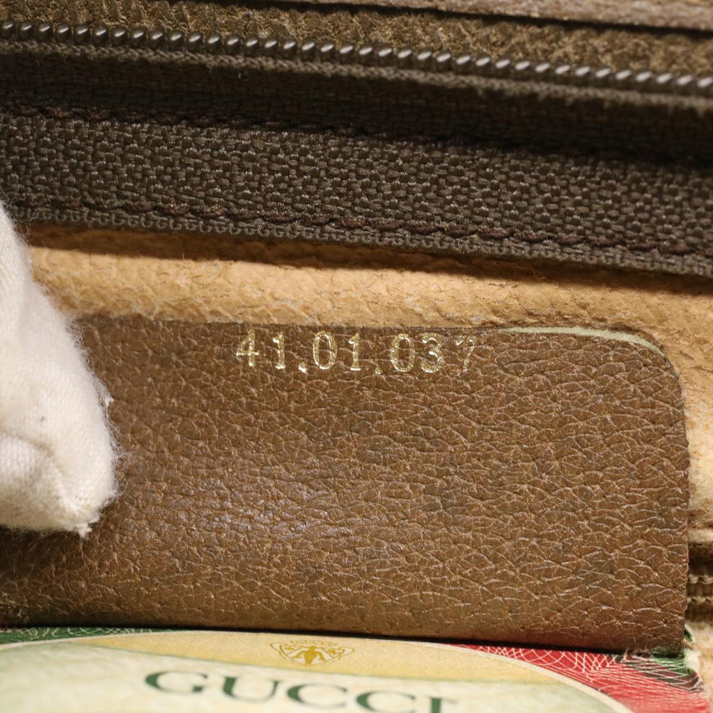 GUCCI GG Canvas Clutch Bag PVC Leather Beige  yk7935B