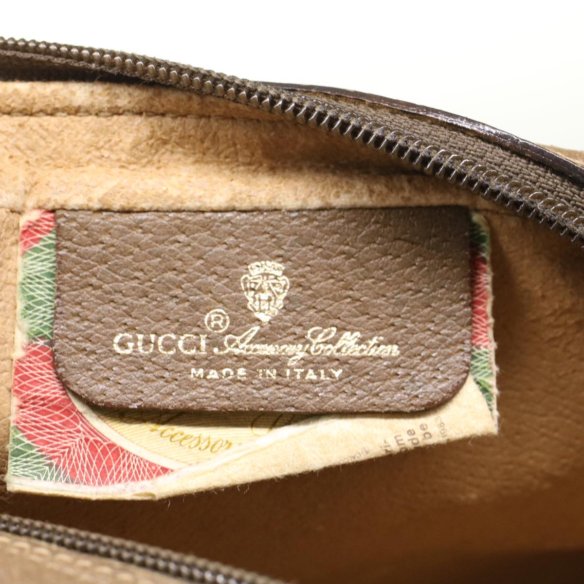 GUCCI GG Canvas Web Sherry Line Clutch Bag Beige Red Green 39.01.012  yk7950