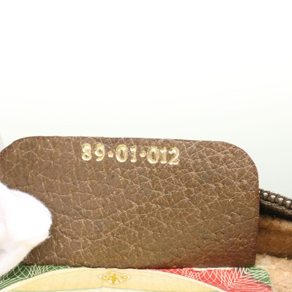 GUCCI GG Canvas Web Sherry Line Clutch Bag Beige Red Green 39.01.012  yk7950