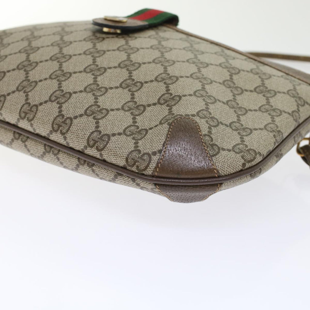 GUCCI GG Canvas Web Sherry Line Shoulder Bag Beige Red 904.02.026  yk7967