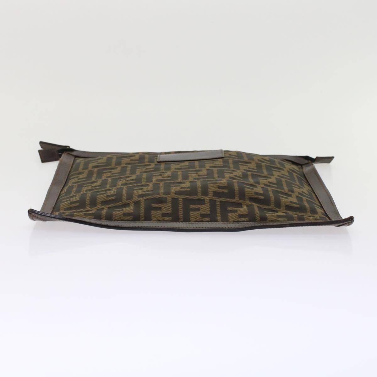 FENDI Zucca Canvas Clutch Bag Black Brown  yk7995B