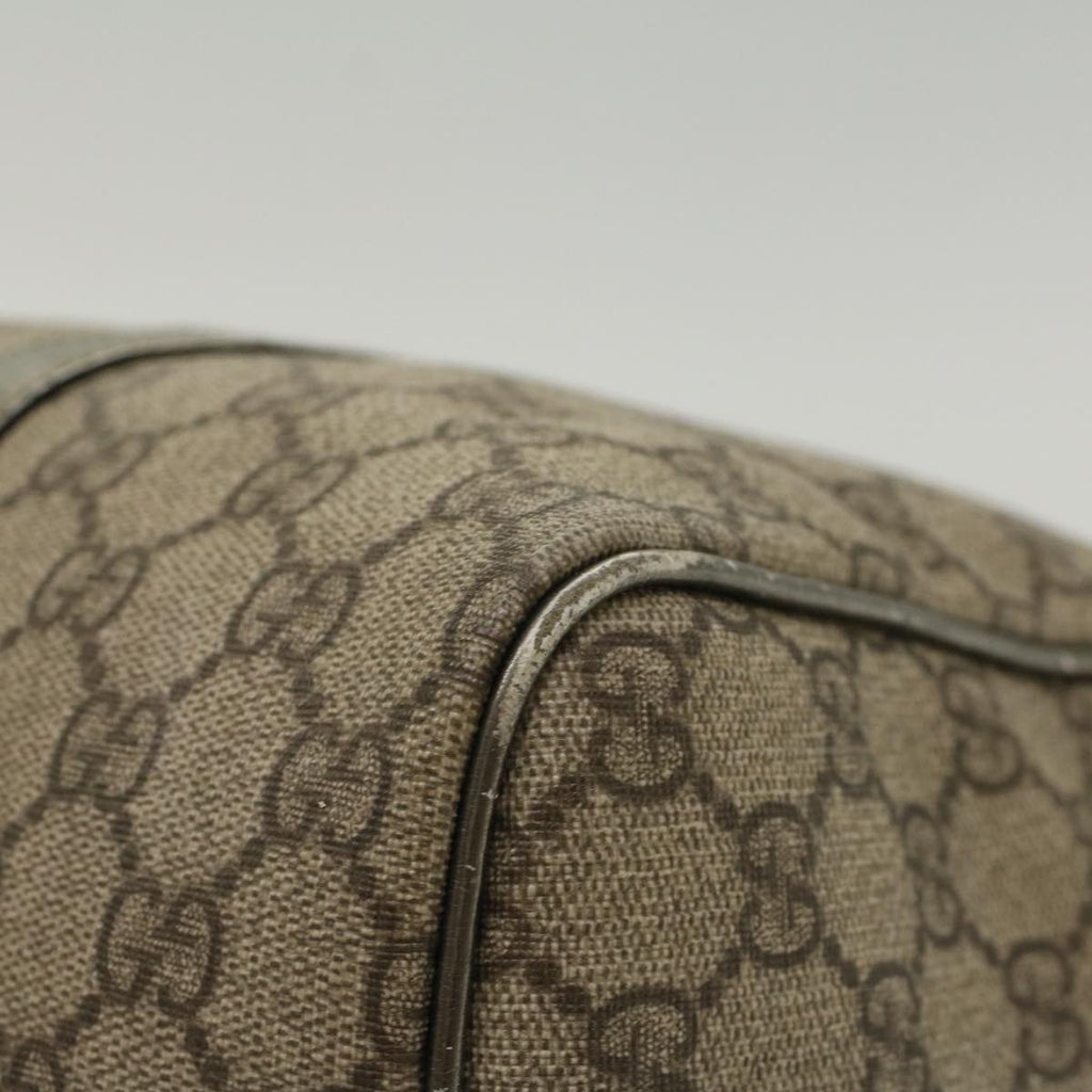 GUCCI GG Canvas Boston Bag PVC Leather Beige 193603  yk7999B